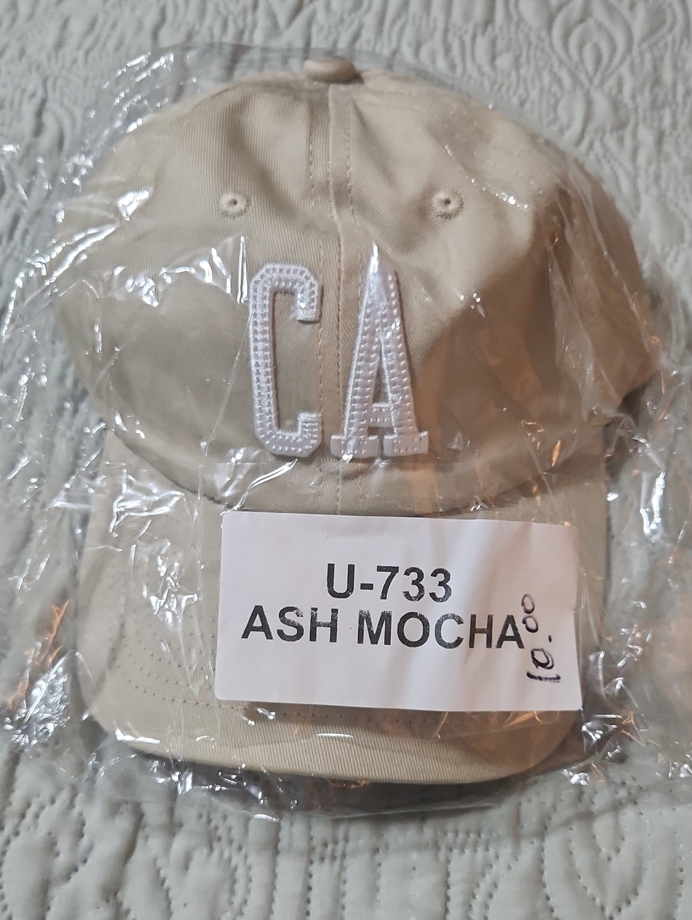 Zenana Ash Mocha Baseball Cap with CA Patch
